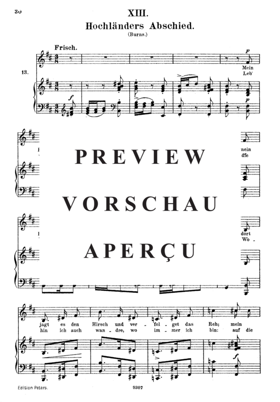 Product gallery: Page 2 of 4 Hochländers Abschied, Op.25 No.13, , High Voice and Piano