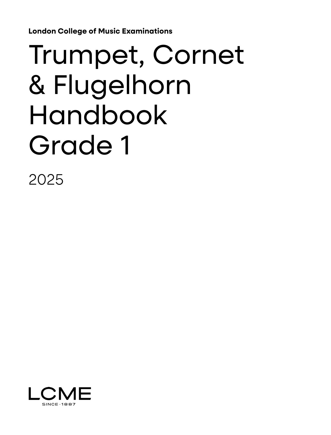 Produktgalerie: Seite 1 von 1 LCME Trumpet, Cornet & Flugelhorn Handbook 2025: Grade 1, LCME, Horn, Klavier