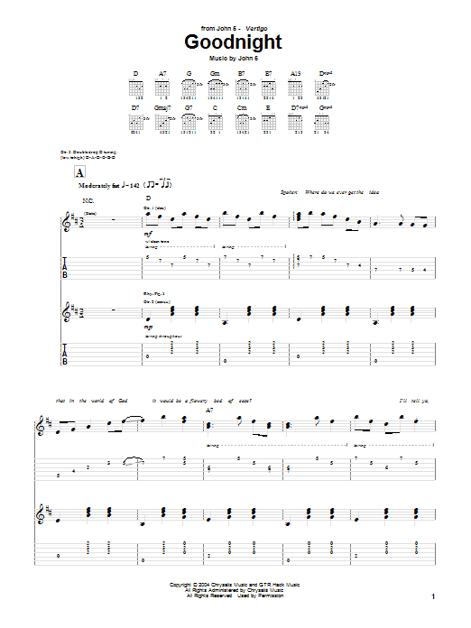 Produktgalerie: Seite 1 von 1 Goodnight, John 5, Gitarre