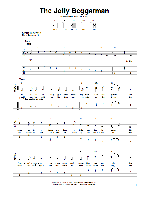 Product gallery: Page 1 of 1 The Jolly Beggarman, Traditional Irish Folk Song
