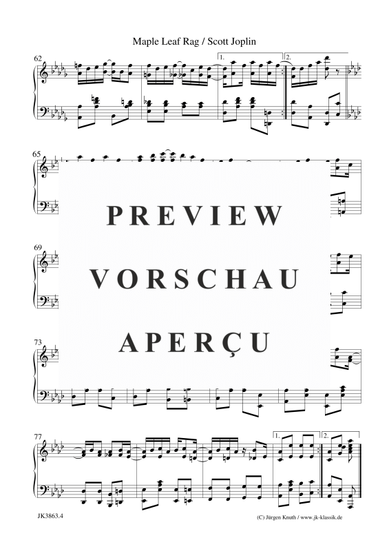 gallery: Maple Leaf Rag, , (Klavier Solo)