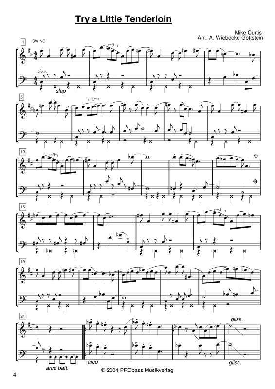 gallery: 8 Jazz Duos, , Klarinette in B und Kontrabass