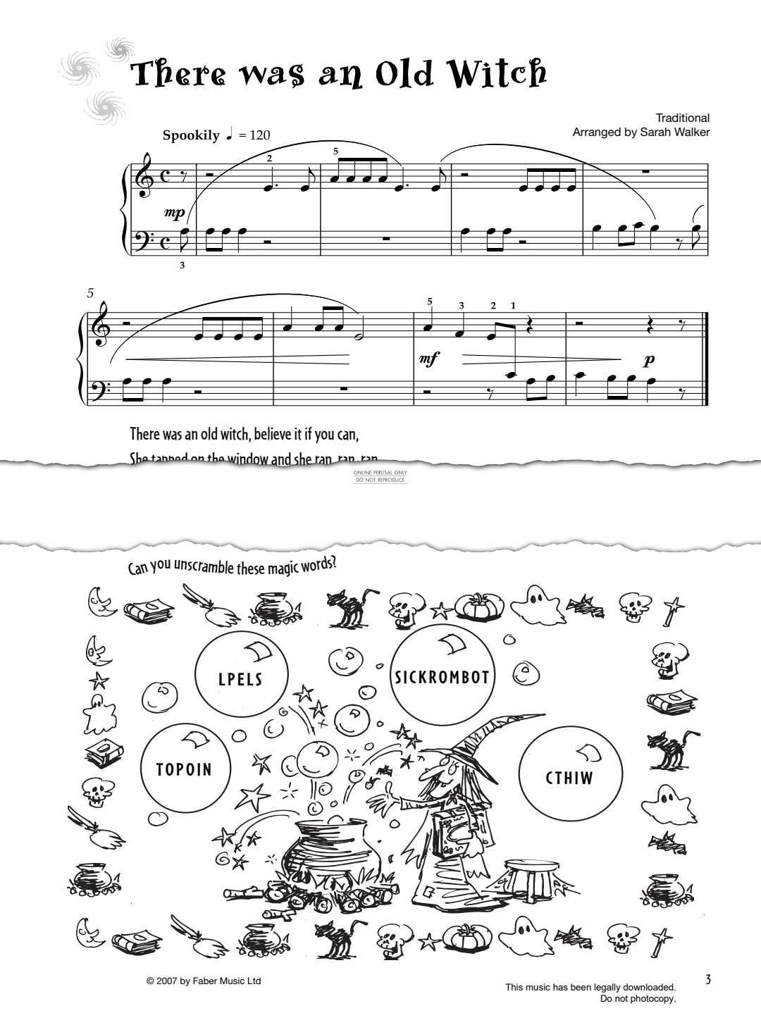 gallery: There Was An Old Witch, Traditional, Klavier