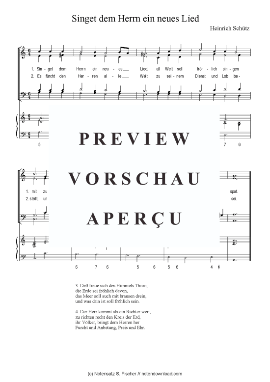 Product picture to: Singet dem Herrn ein neues Lied Heinrich Schütz