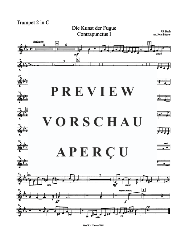 Produktgalerie: Seite 9 von 11 Contrapunctus No. 1, , Blechbläser Quintett