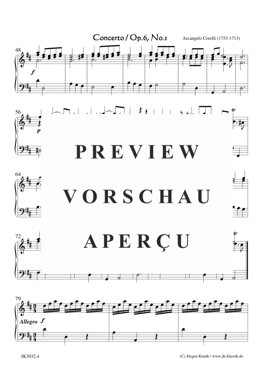 gallery: Concerto Op. 6. No. 1, , (Klavier/Cembalo Solo)
