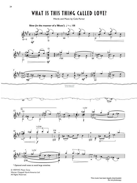Produktgalerie: Seite 1 von 1 What Is This Thing Called Love, Cole Porter, Gitarre