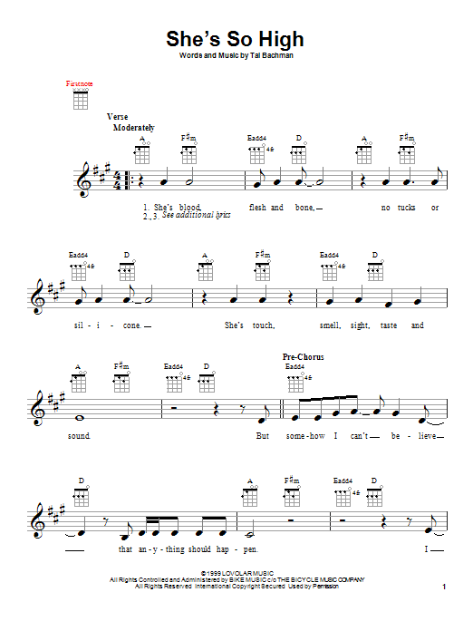 Product gallery: Page 1 of 1 She's So High, Tal Bachman