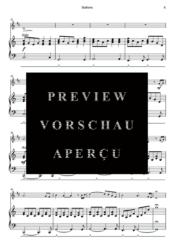 Produktgalerie: Seite 8 von 11 Stations - Gentle Melodies for Weddings, Church, and Other Occasions, , Trompete in B und Klavier