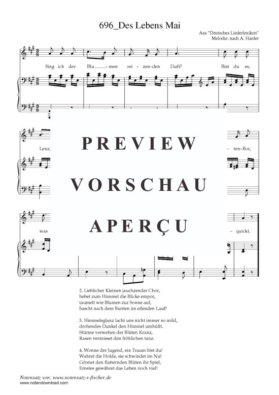 Product picture to: Des Lebens Mai Aus "Deutsches Liederlexikon" A. Härtel (1865)