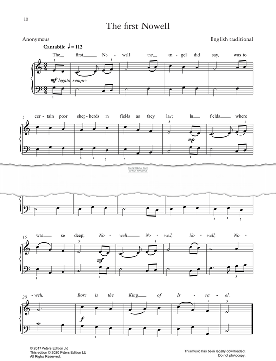 Produktgalerie: Seite 1 von 1 The First Nowell, English Traditional, Gesang, Klavier