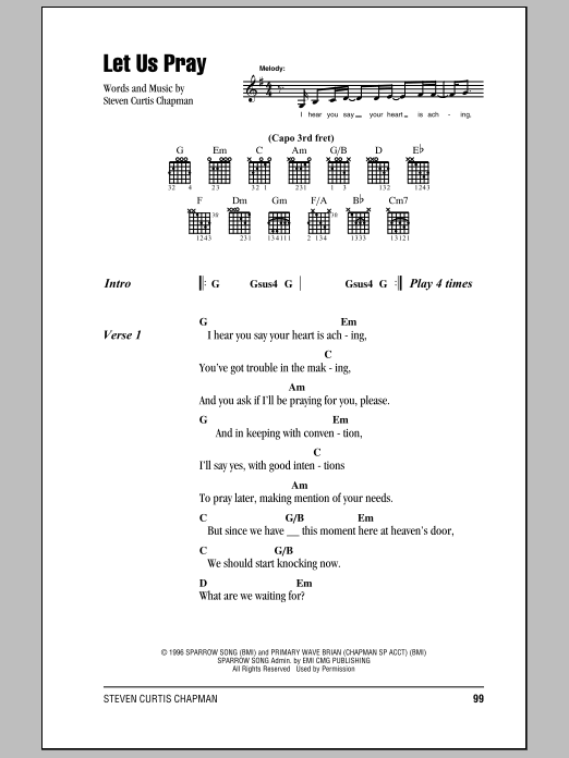 Product gallery: Page 1 of 1 Let Us Pray, Steven Curtis Chapman