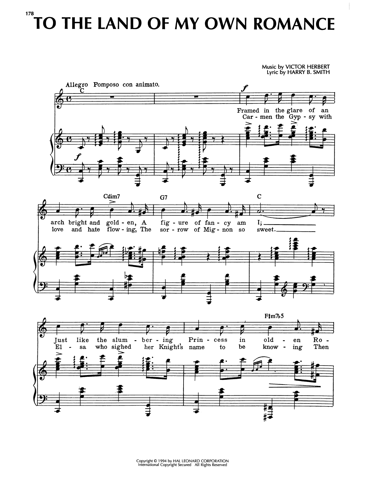 Produktgalerie: Seite 1 von 1 To The Land Of My Own Romance, Victor Herbert, Gesang, Gitarre, Klavier