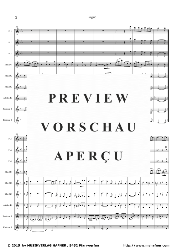 Product gallery: Page 7 of 11 Gigue, , (clarinet choir)