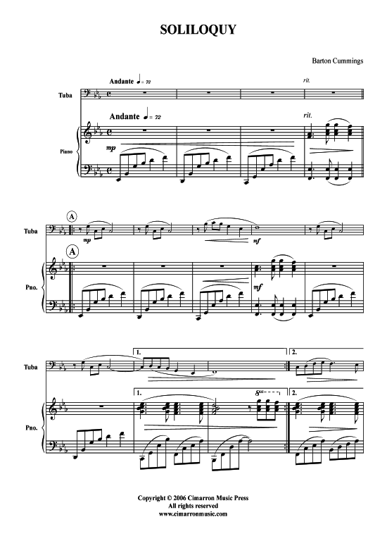 Product picture to: Soliloquy Barton Cummings