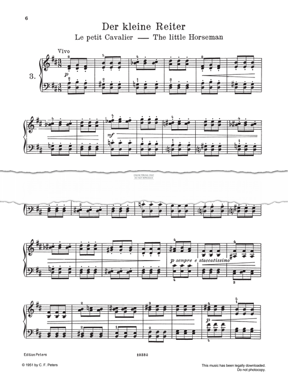 Produktgalerie: Seite 1 von 1 Der kleine Reiter, Pyotr Ilyich Tchaikovsky, Klavier