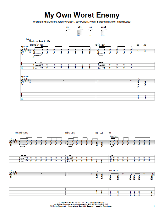 Produktgalerie: Seite 1 von 1 My Own Worst Enemy, Lit, Gitarre