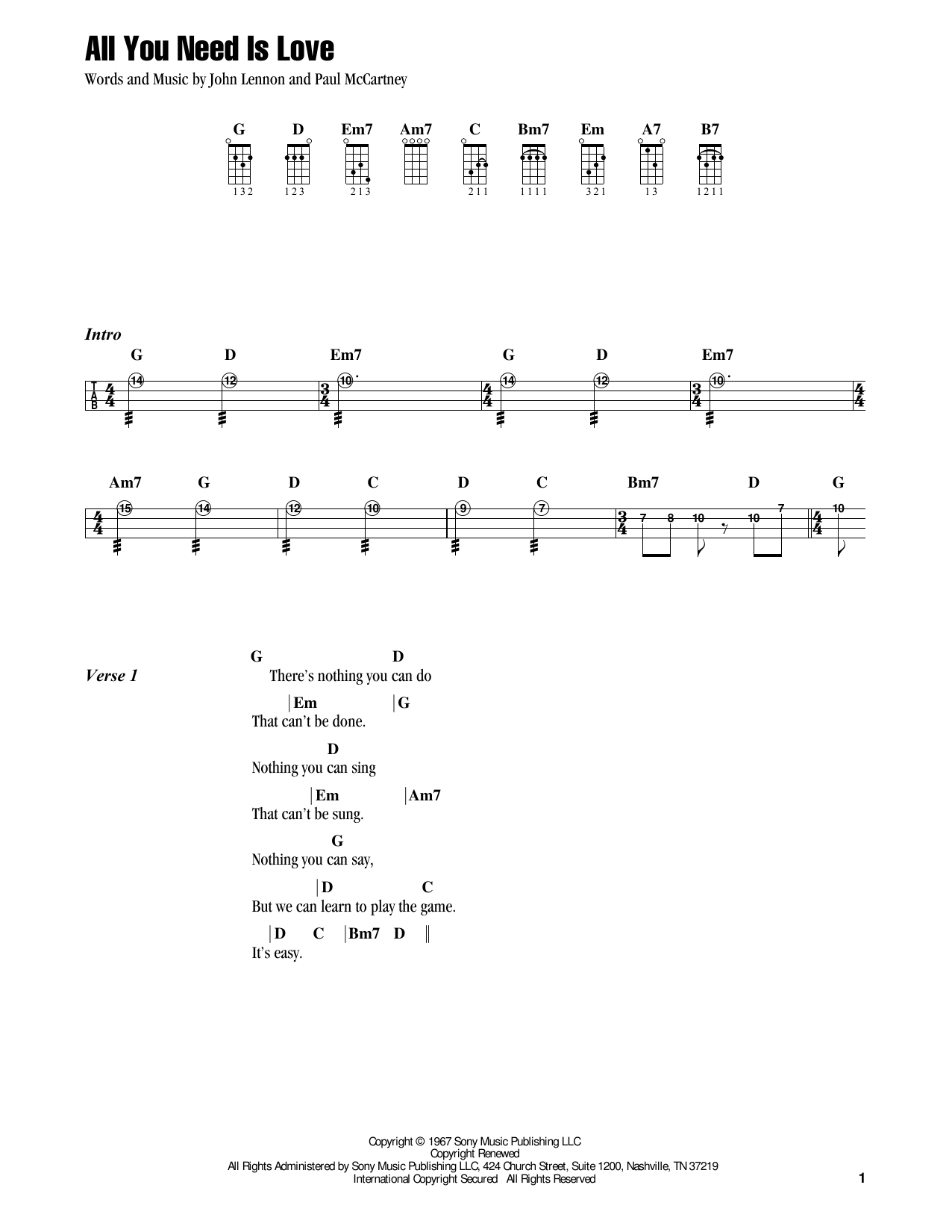 Product gallery: Page 1 of 1 All You Need Is Love (feat. Ziggy Marley), Jake Shimabukuro