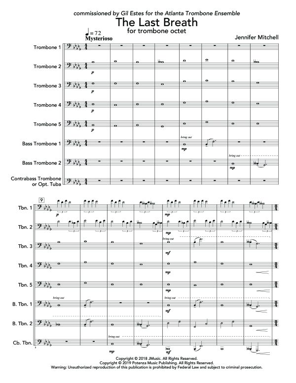 Produktgalerie: Seite 1 von 11 Last Breath, The, , (Ensemble 5x Posaune, 2x Bass Posaune + Contrabass Posaune/Tuba)