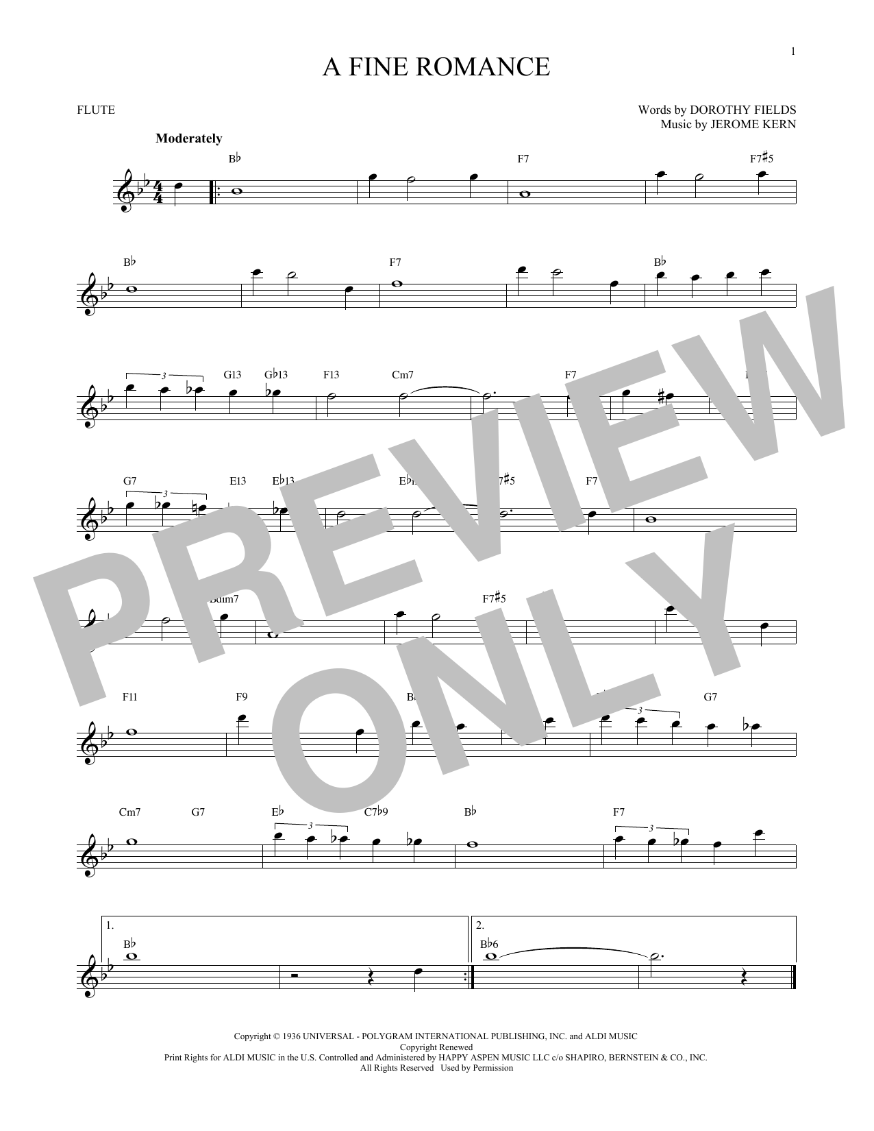 Product gallery: Page 1 of 1 A Fine Romance, Jerome Kern