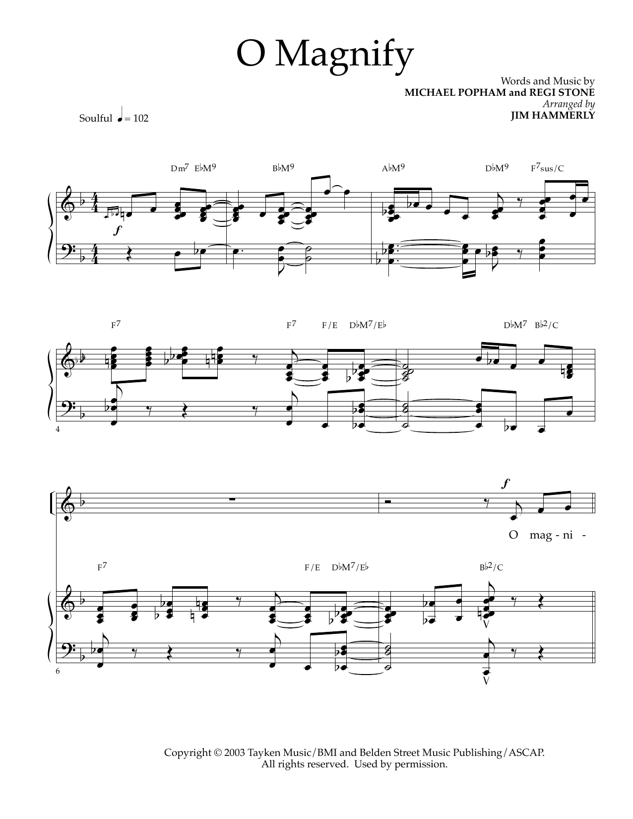 Product picture to: O Magnify (arr. Jim Hammerly)