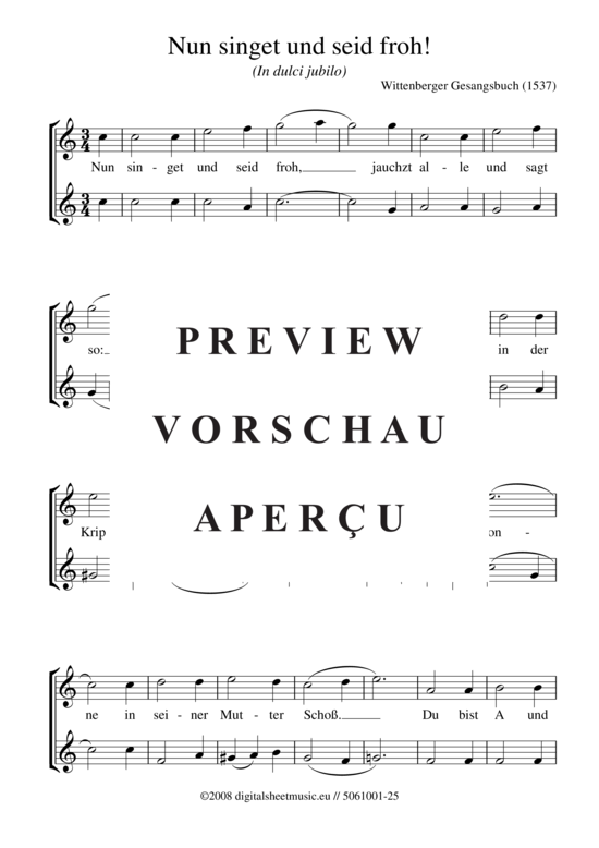 gallery: Nun singet und seid froh! (In dulci jubilo) , ,  (2x Alt-Saxophon)