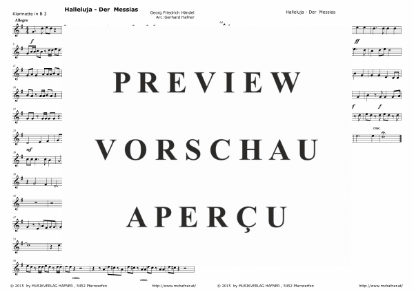 gallery: Halleluja aus Der Messias, , (Clarinet Quintet)