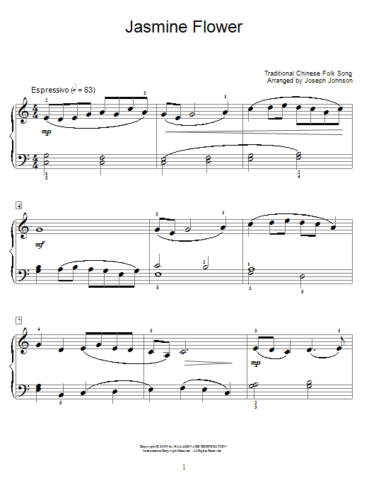 Produktbild zu: Jasmine Flower Song (arr. Joseph Johnson)