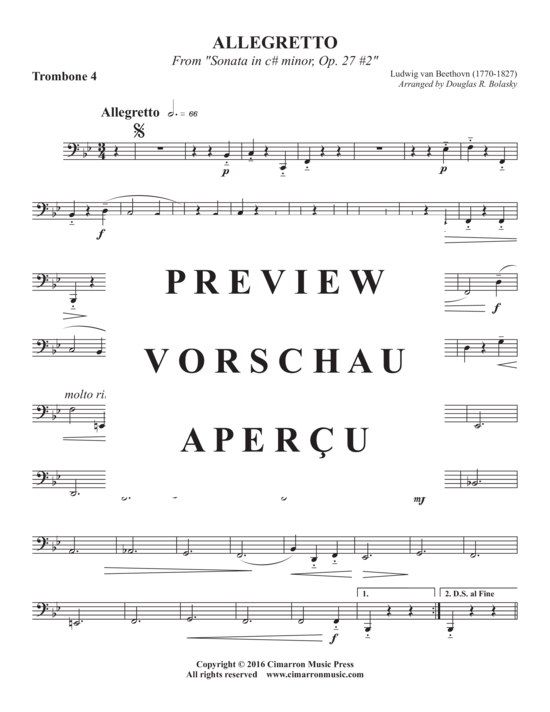 Product gallery: Page 8 of 8 Allegretto , , (Trombone quartet)