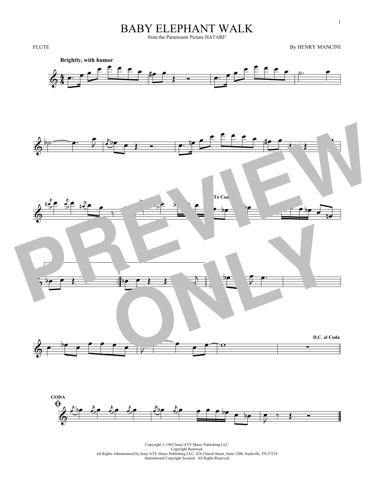 Product gallery: Page 1 of 1 Baby Elephant Walk, Henry Mancini