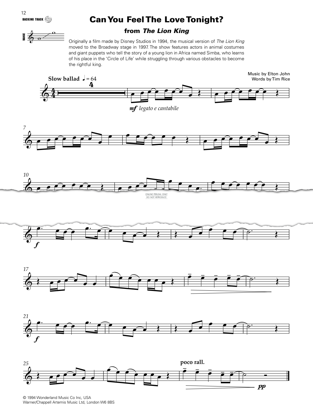 Produktbild zu: Can You Feel The Love Tonight (from "The Lion King")