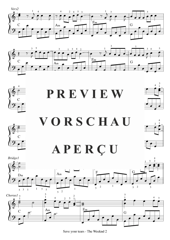 gallery: Save Your Tears, maerchenkoenig, (Klavier Solo)