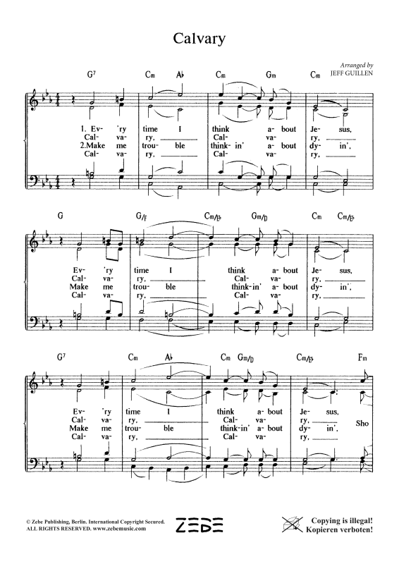 Produktgalerie: Seite 1 von 3 Calvary, , Gemischter Chor