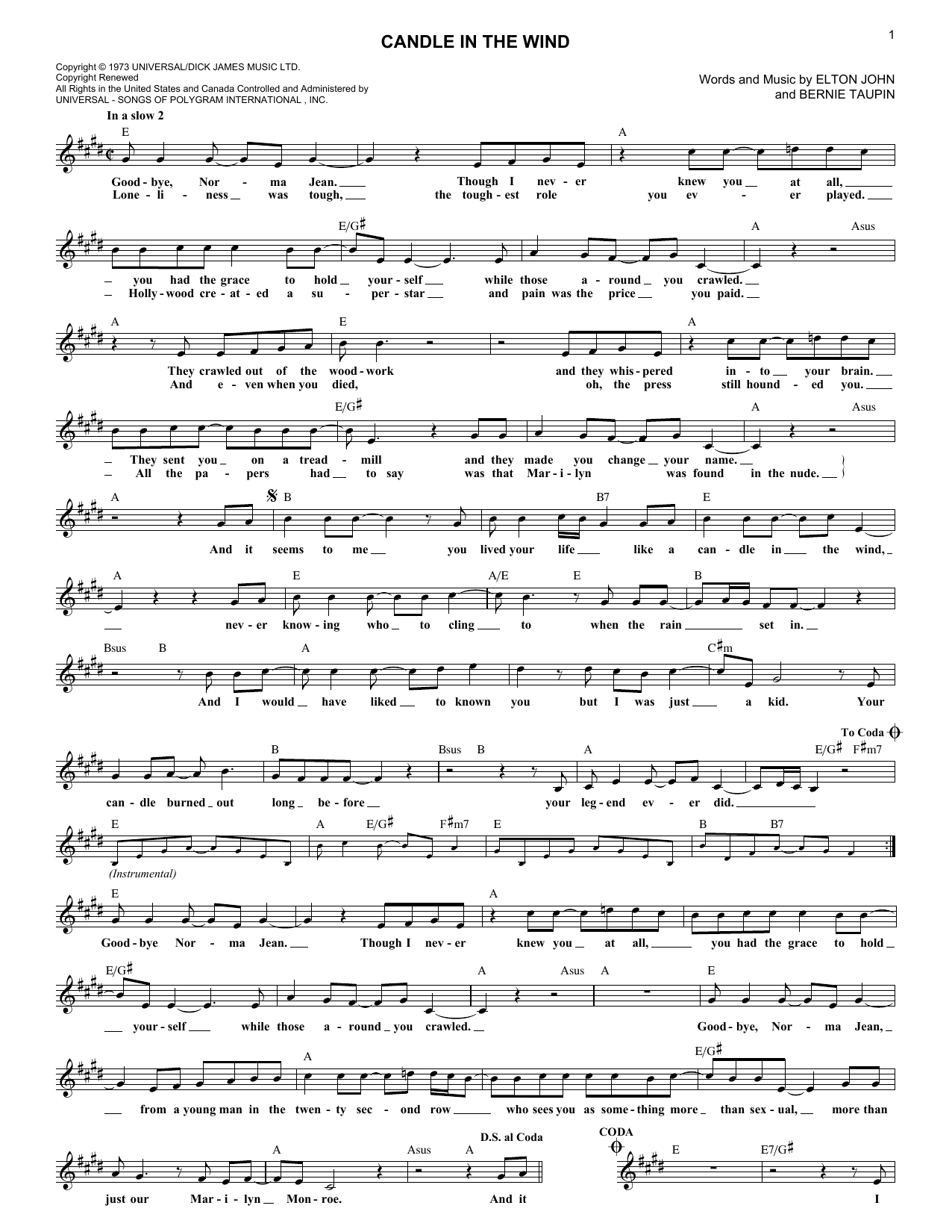 Produktbild zu: Candle In The Wind