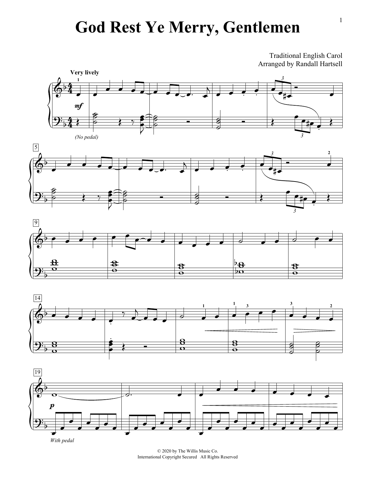 Product picture to: God Rest Ye Merry, Gentlemen (arr. Randall Hartsell)