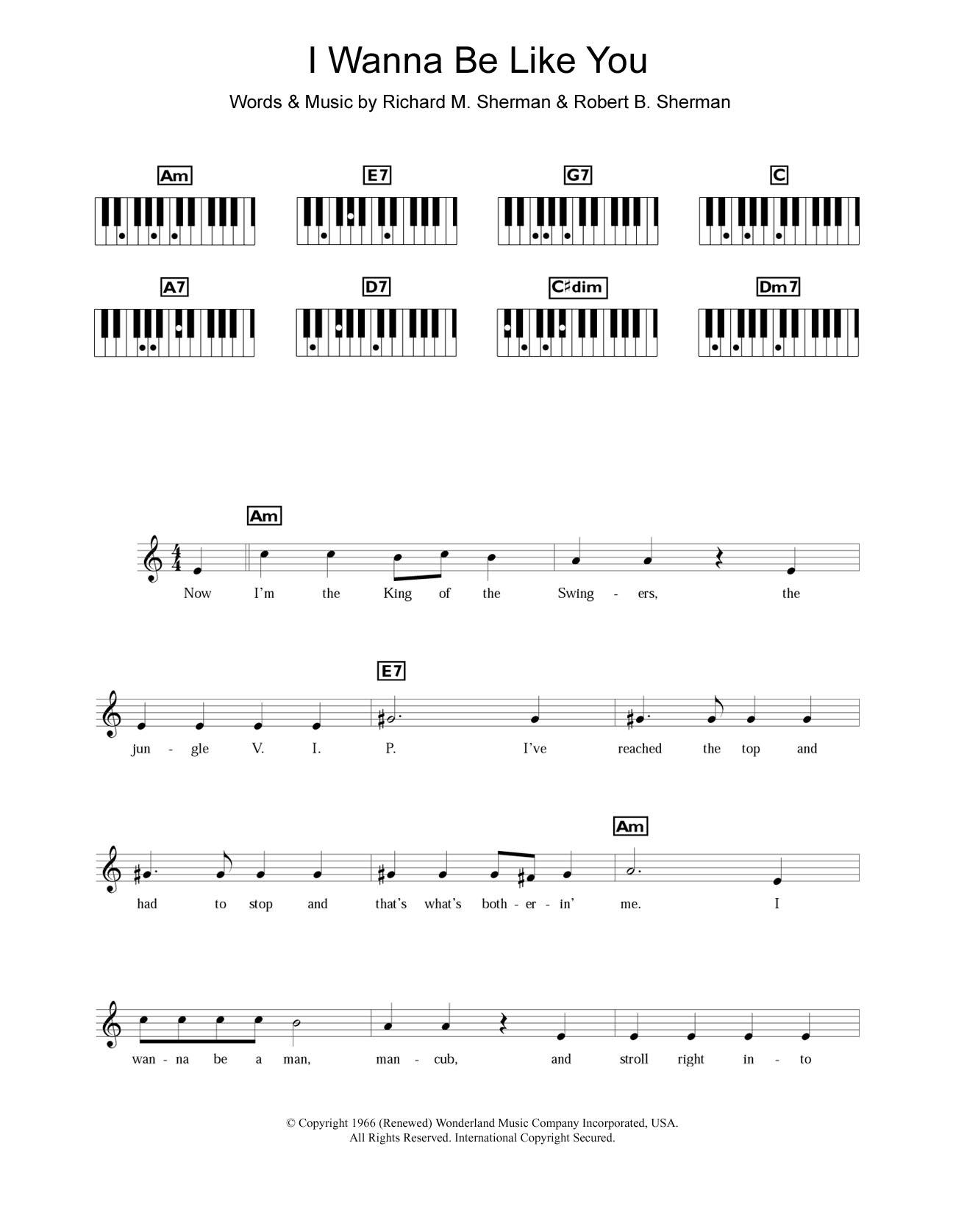 Produktbild zu: I Wanna Be Like You (from The Jungle Book)