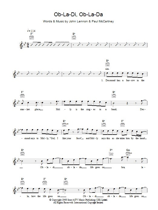Produktgalerie: Seite 1 von 1 Ob-La-Di, Ob-La-Da, The Beatles, Melodieinstrument