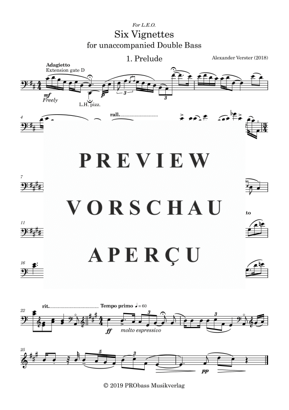 gallery: Six Vignettes for unaccomanied Double Bass, , Double Bass Solo