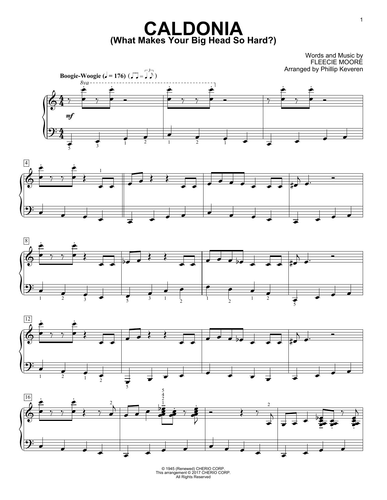 Product gallery: Page 1 of 1 Caldonia (What Makes Your Big Head So Hard?) (arr. Phillip Keveren), Woody Herman & His Orchestra