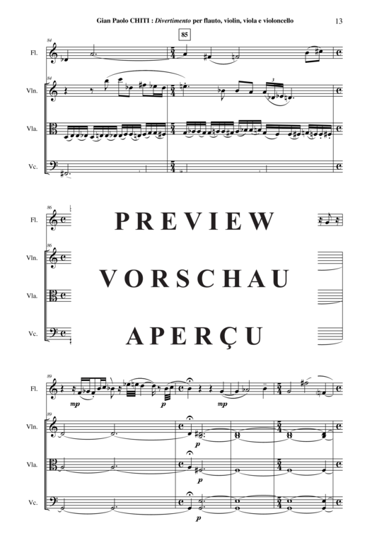 Produktgalerie: Seite 14 von 21 Divertimento , , (Querflöte, Violine, Viola, Cello)