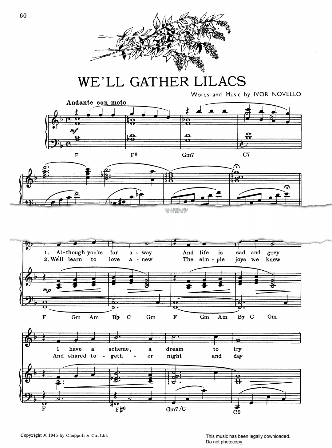 Produktbild zu: We'll Gather Lilacs (from 'Perchance To Dream')