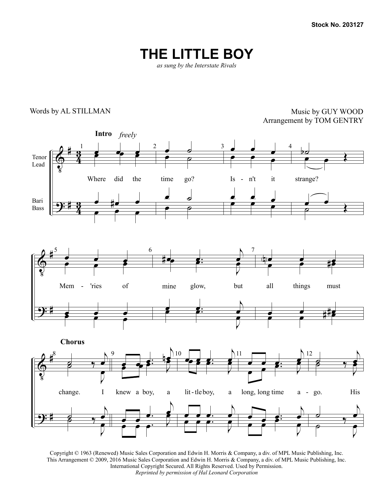 Product picture to: The Little Boy (arr. Tom Gentry)