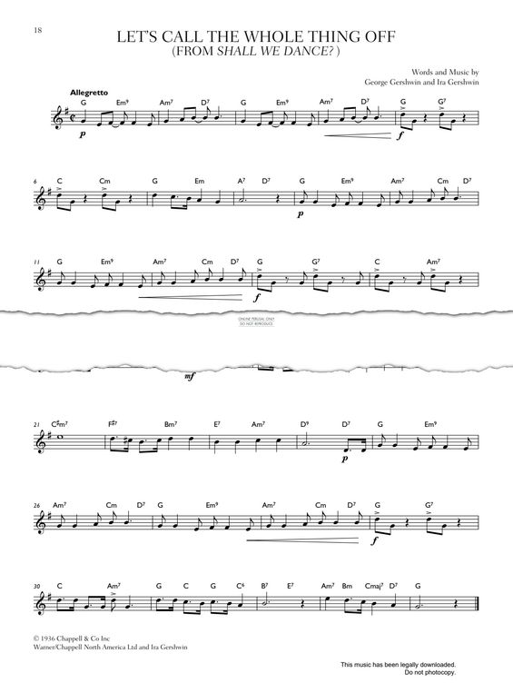 Produktgalerie: Seite 1 von 1 Let's Call The Whole Thing Off, George Gershwin, Trompete