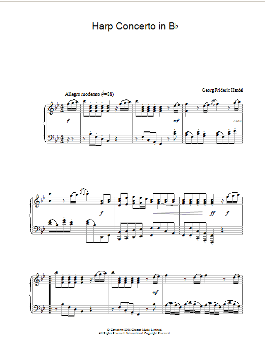 Product gallery: Page 1 of 1 Harp Concerto In Bb, George Frideric Handel