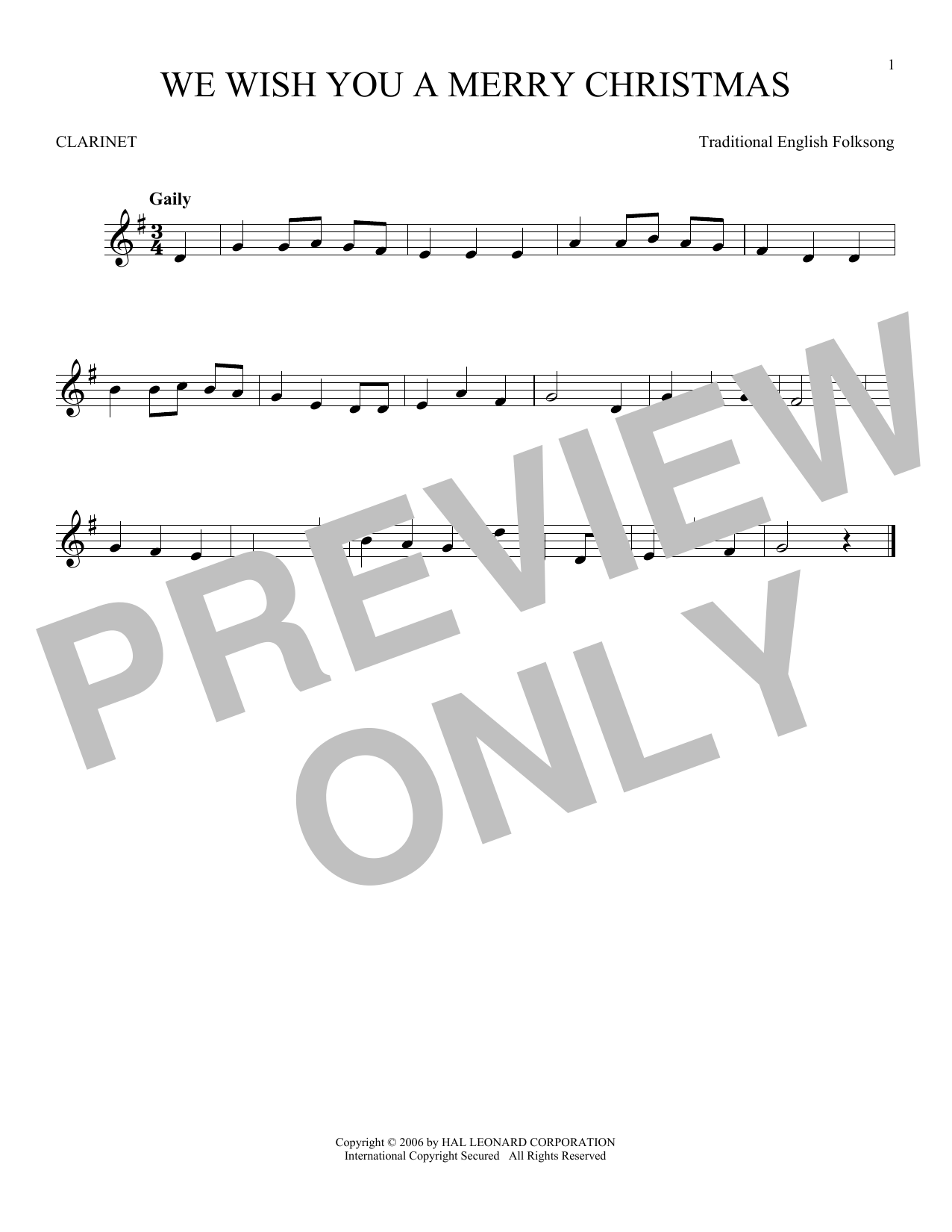 Product gallery: Page 1 of 1 We Wish You A Merry Christmas, Traditional English Folksong