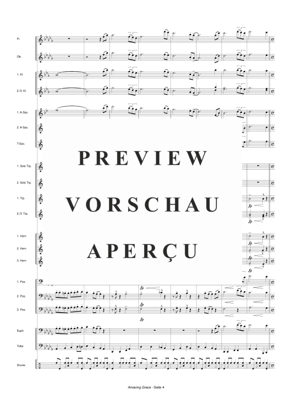 gallery: Amazing Grace, , Solo für 2 Trompeten/Cornets und Blasorchester