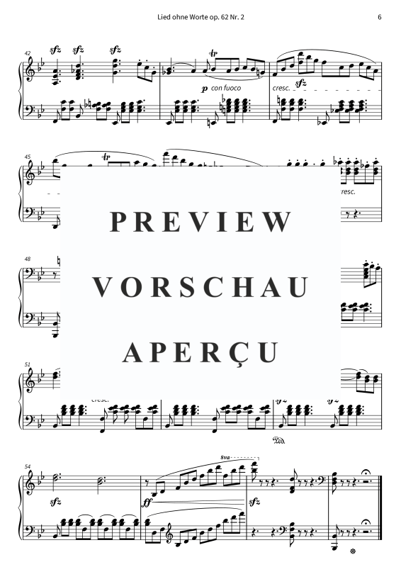 Product gallery: Page 8 of 8 Lied ohne Worte op. 62 Nr. 2, , Solo Piano