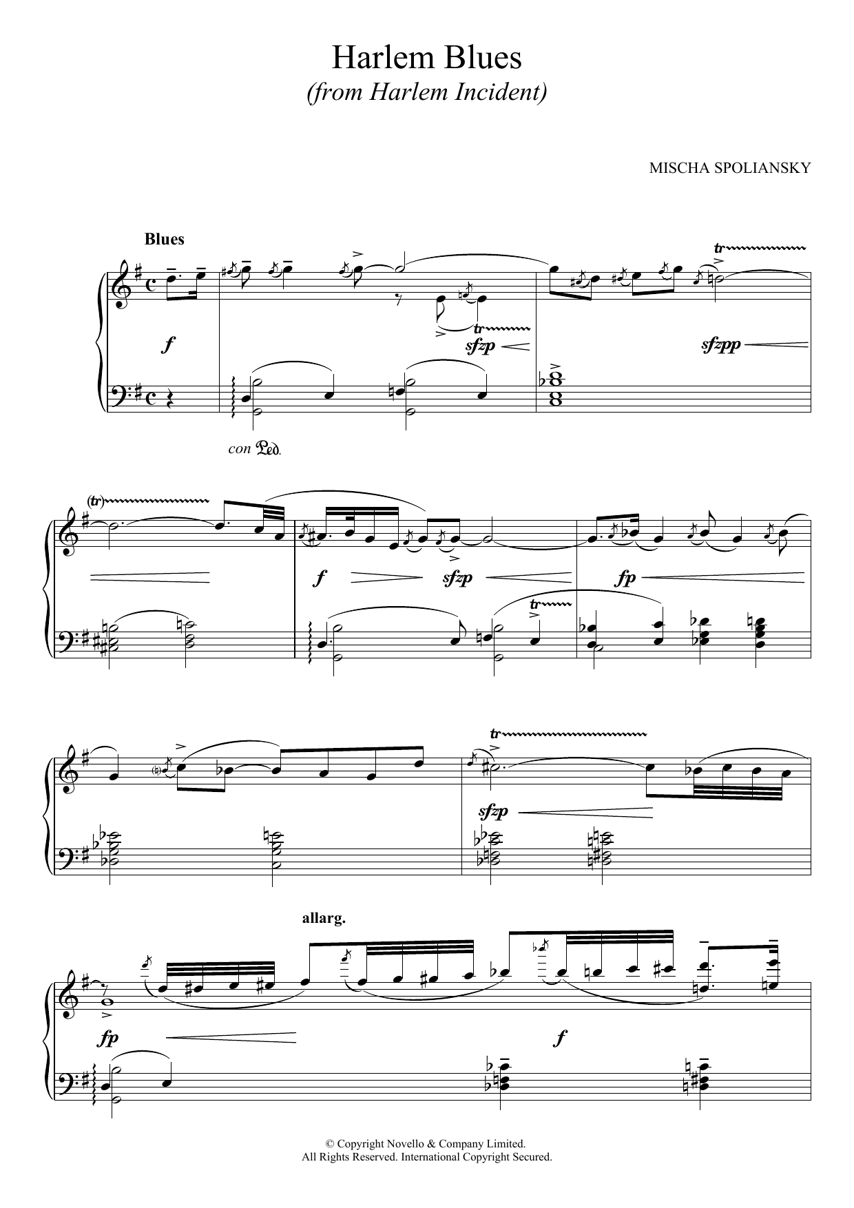 Product gallery: Page 1 of 1 Harlem Blues, Mischa Spoliansky