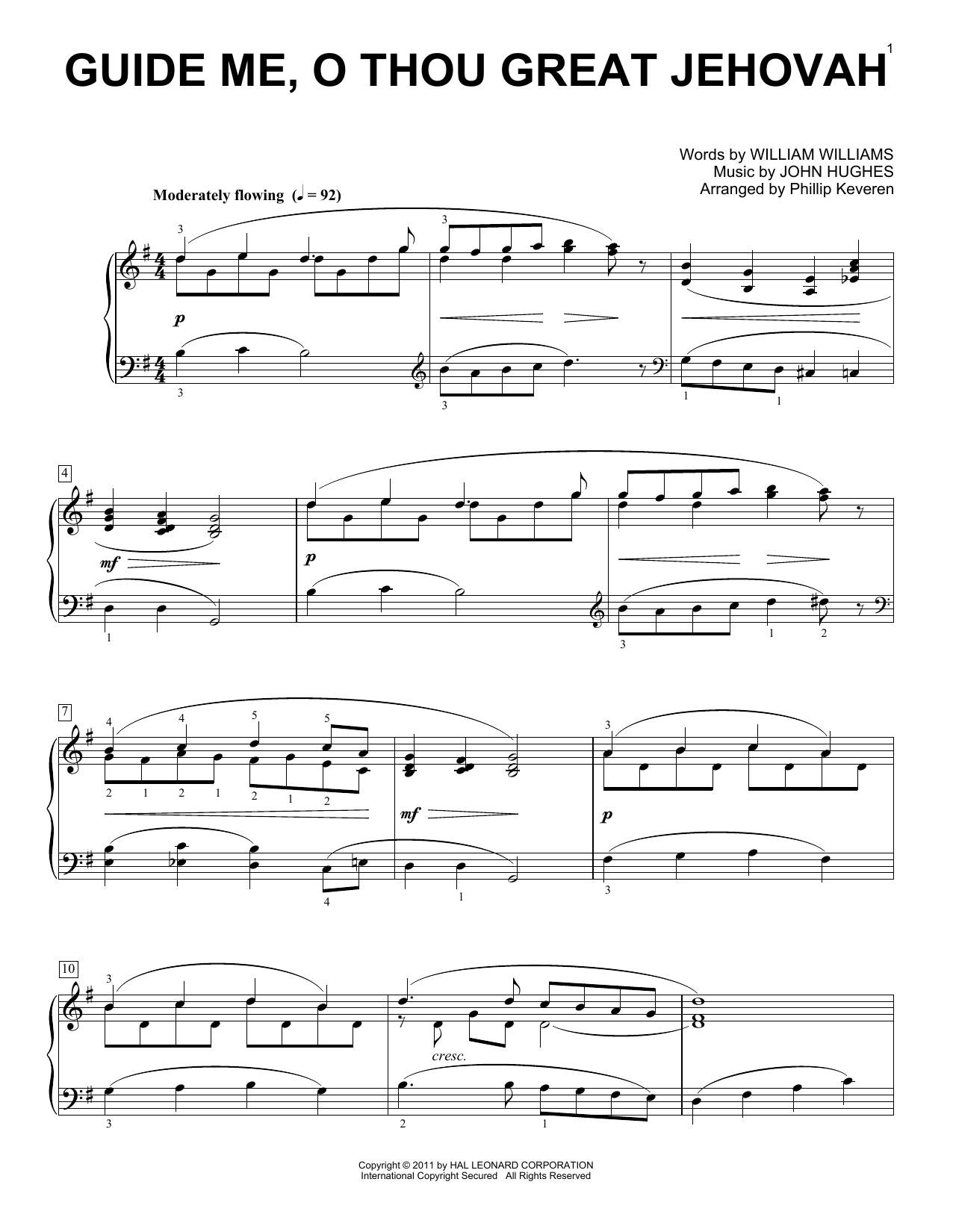 Produktbild zu: Guide Me, O Thou Great Jehovah [Classical version] (arr. Phillip Keveren)