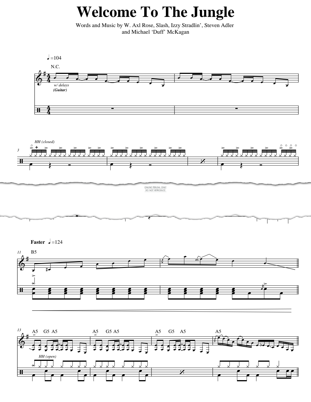 Product gallery: Page 1 of 1 Welcome To The Jungle, Guns N' Roses